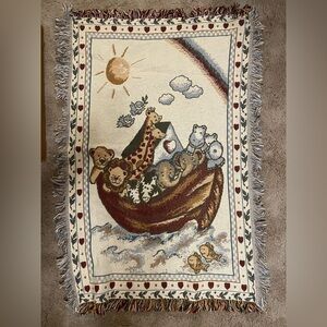 Noah’s Art Woven Tapestry baby Blanket